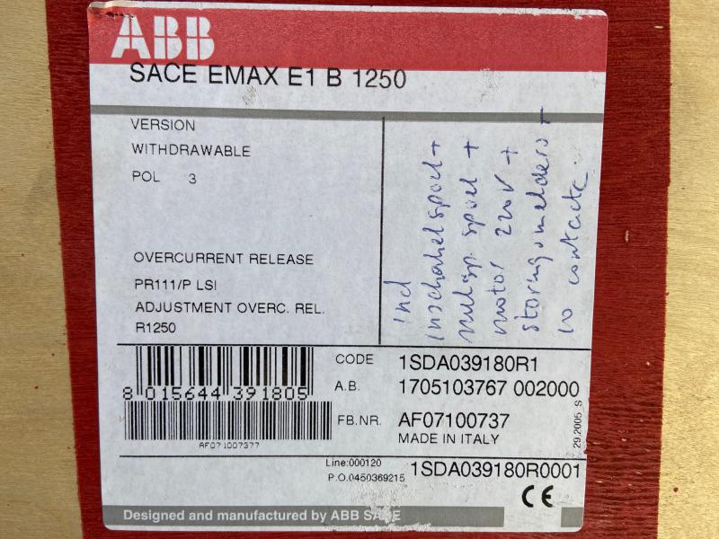  Nieuw Emax E1B 1250 3P (in originele verpakking)